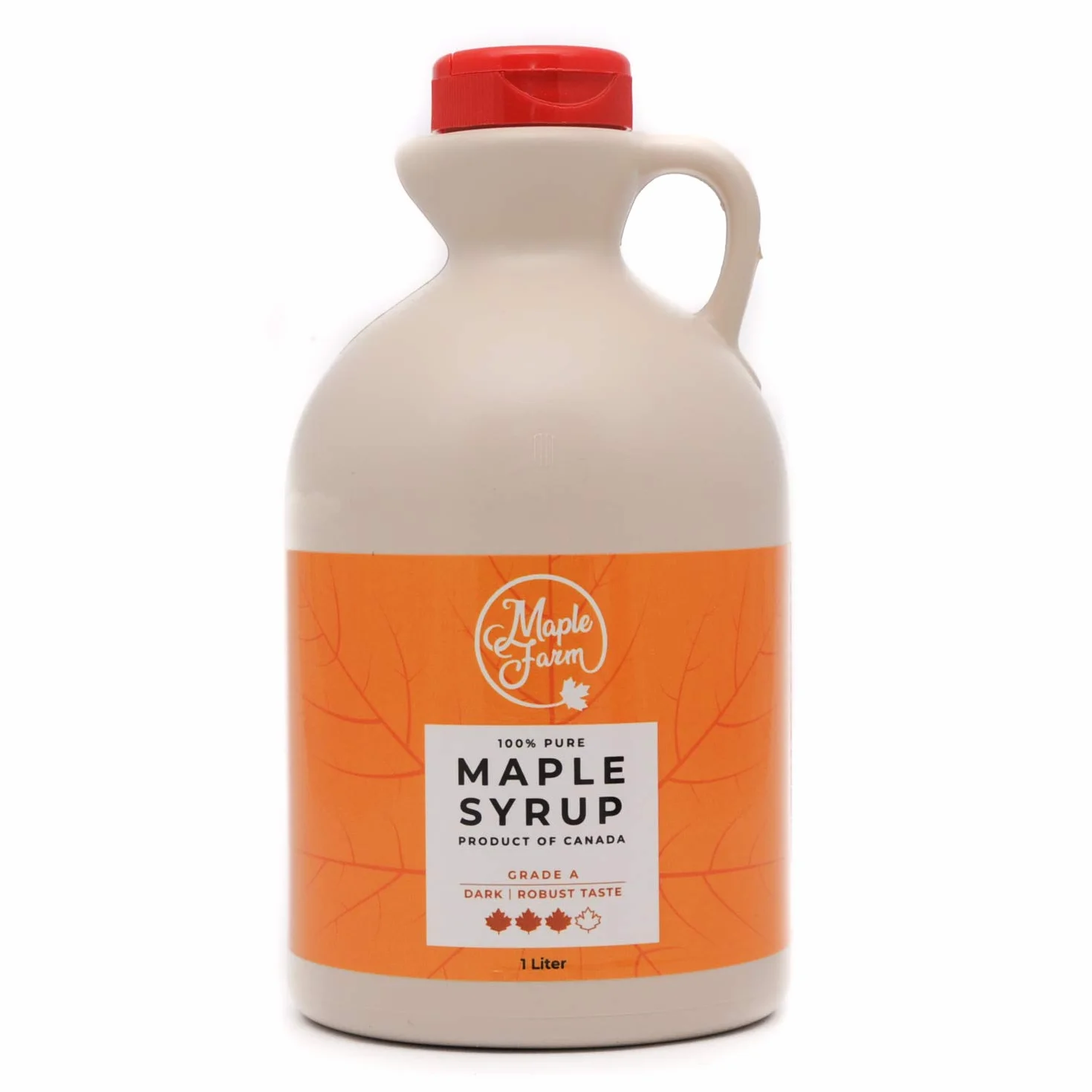 MapleFarm - Pur Sirop d'érable Catégorie A, Foncé - goût robuste - 1 litres (1,32 Kg) - Original maple syrup - Grade A - Dark, robust taste - Sirop d'érable pur - Pancake sirop