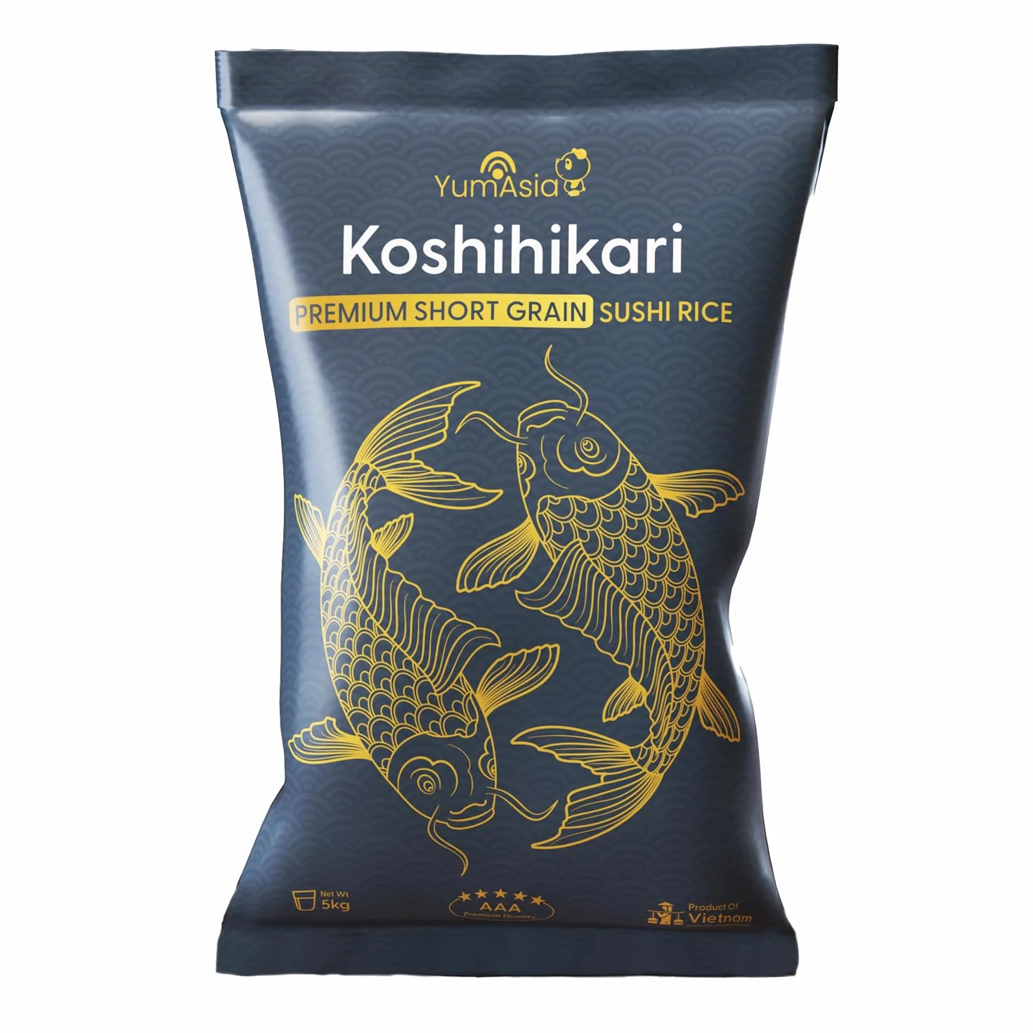 Yum Asia Koshihikari Riz à sushi blanc à grains courts 5kg