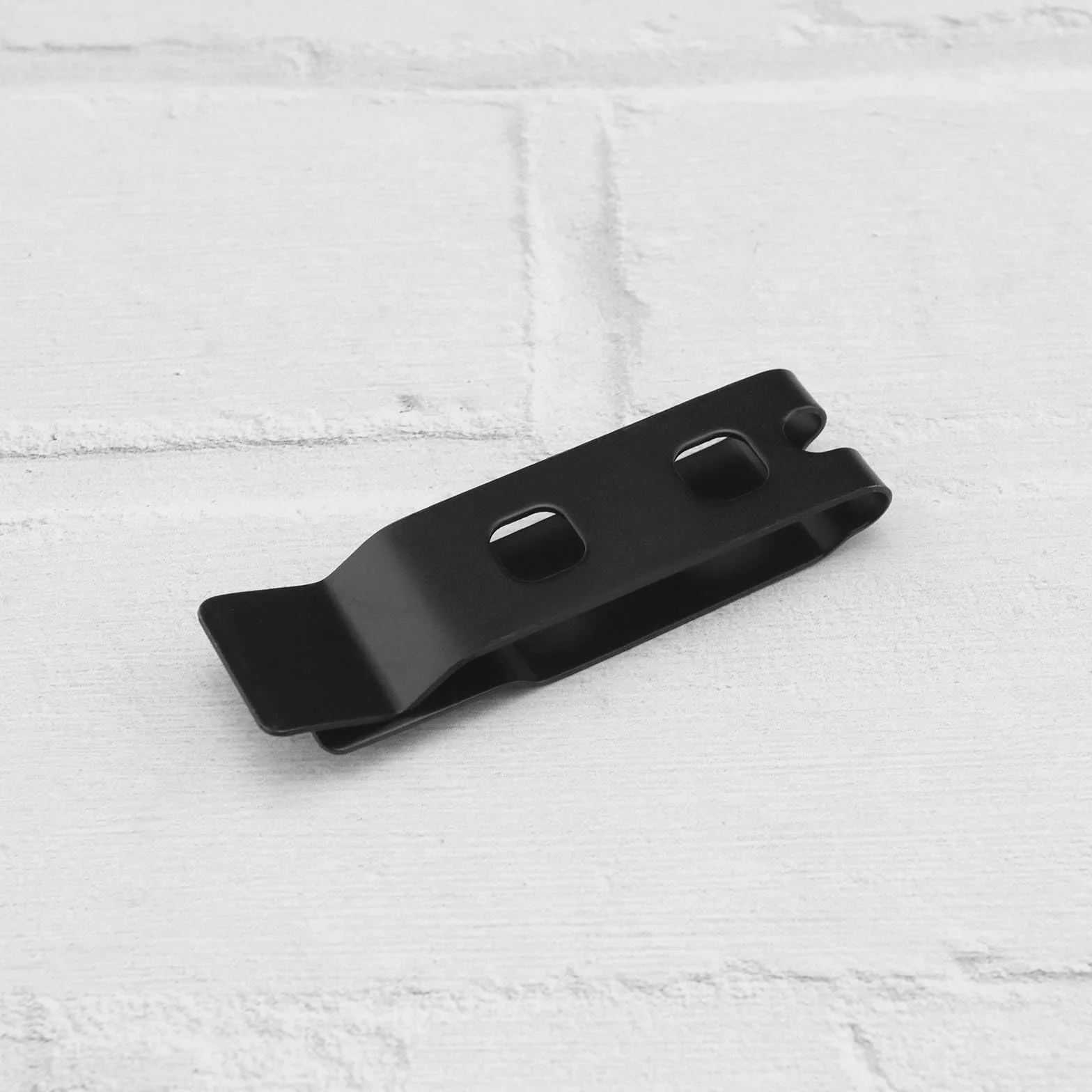 Lot de 2 clips de ceinture en acier inoxydable - Clip de ceinture K - Noir