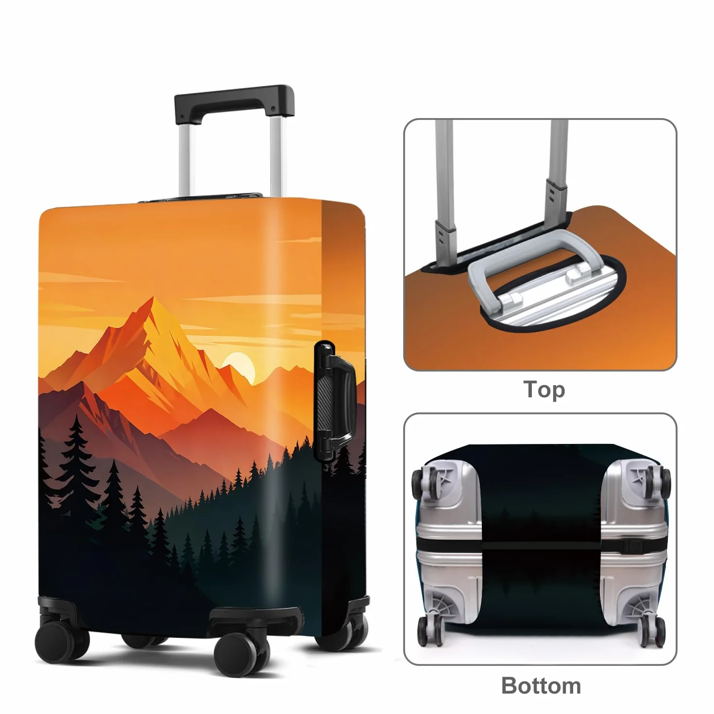 CRYSLOVE Housse de Valise Élastique 20-34 Pouces Protection Bagage Lavable Réutilisable Universelle Voyage