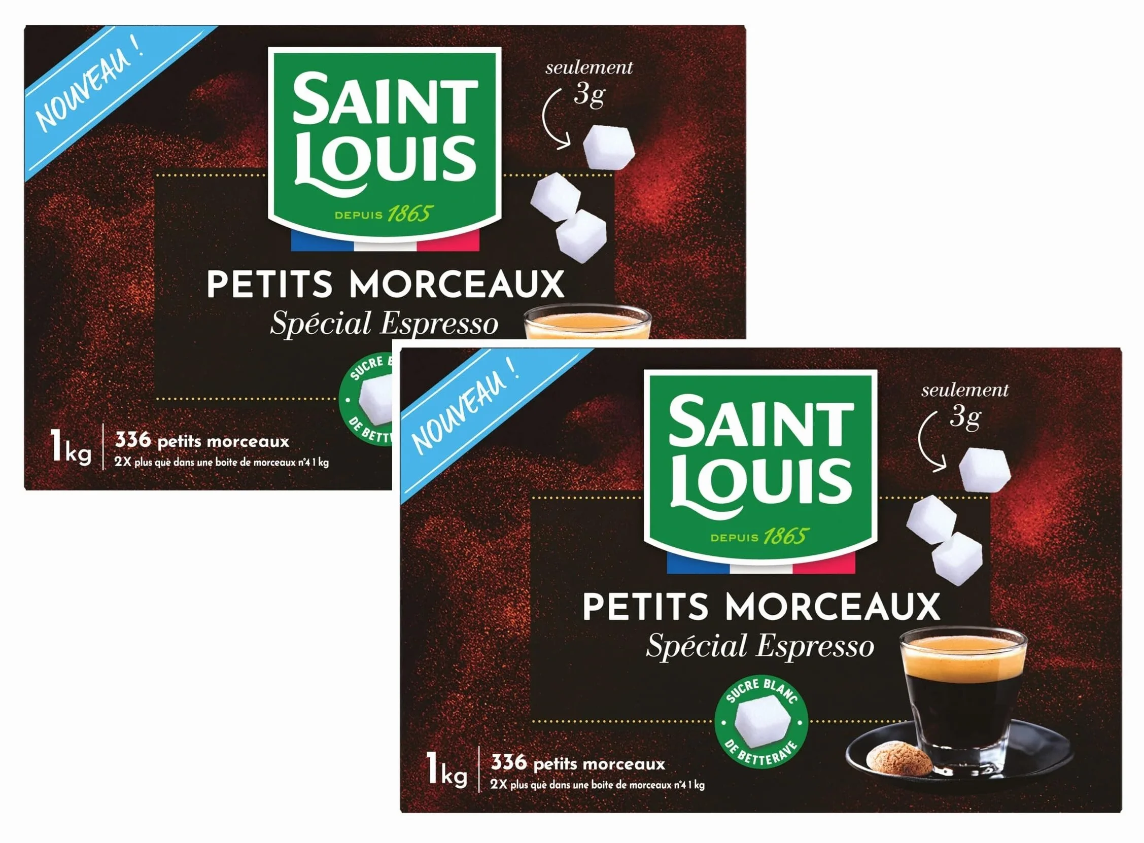 Saint Louis sucre petits morceaux spécial Espresso 1kg - Lot De 2 - Vendu Par Lot - Offre Spéciale