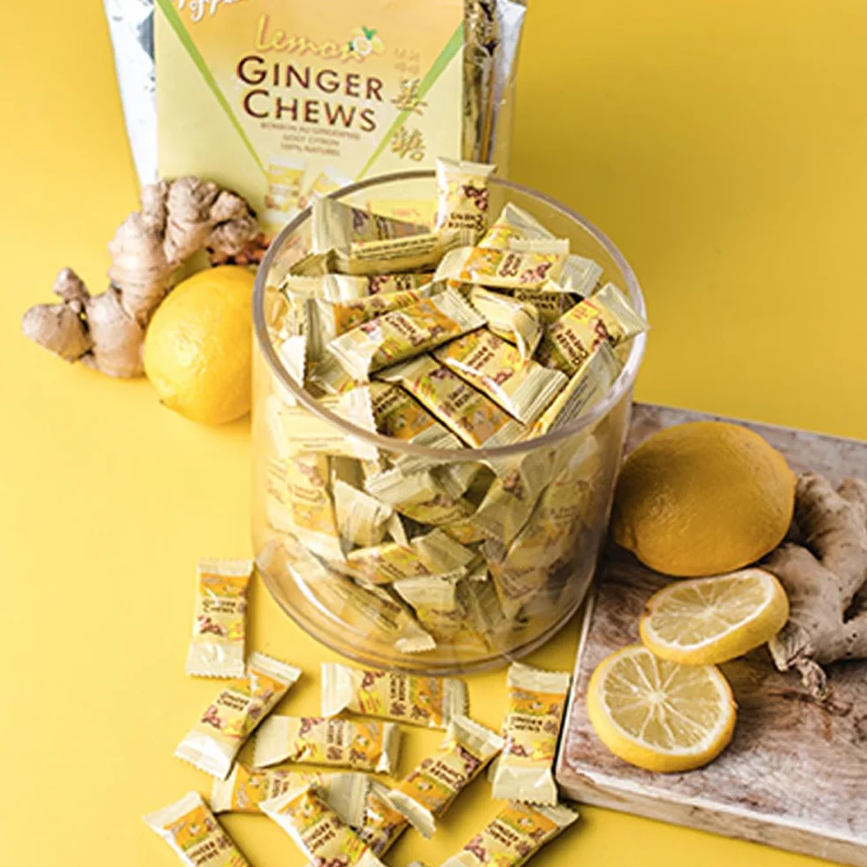 Prince of Peace Gingembre à mâcher au citron, 1 lb - Bonbons naturels confits