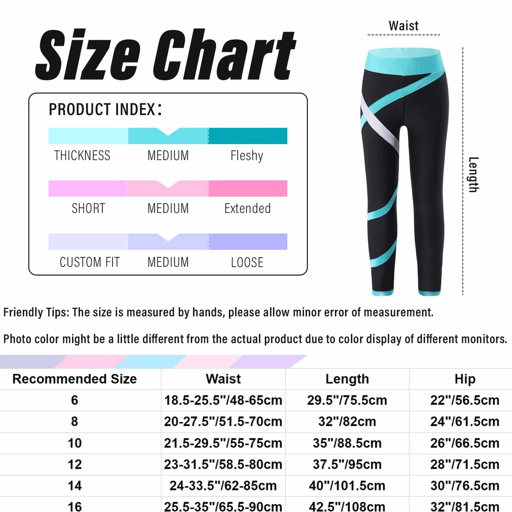 Leggings Sport Enfant Fille Pantalon Danse Gymnastique Patinage Fitness Yoga Running