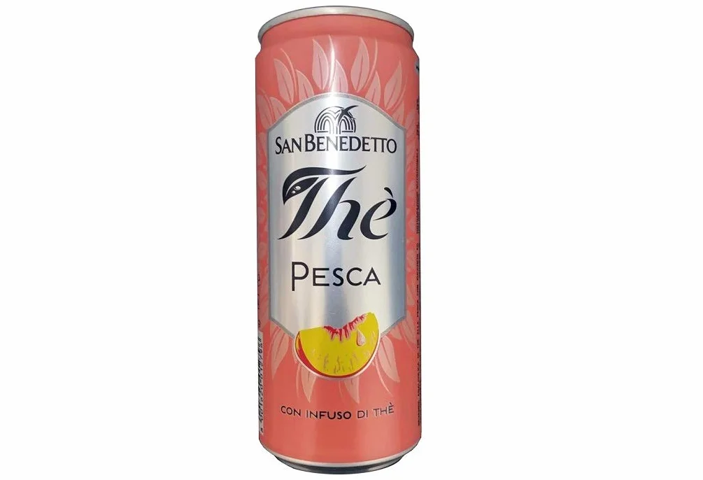 San Benedetto 48 X The' Peach Ice Tea Drink Beverage Single Doses , 330 Ml (Lot De 24)