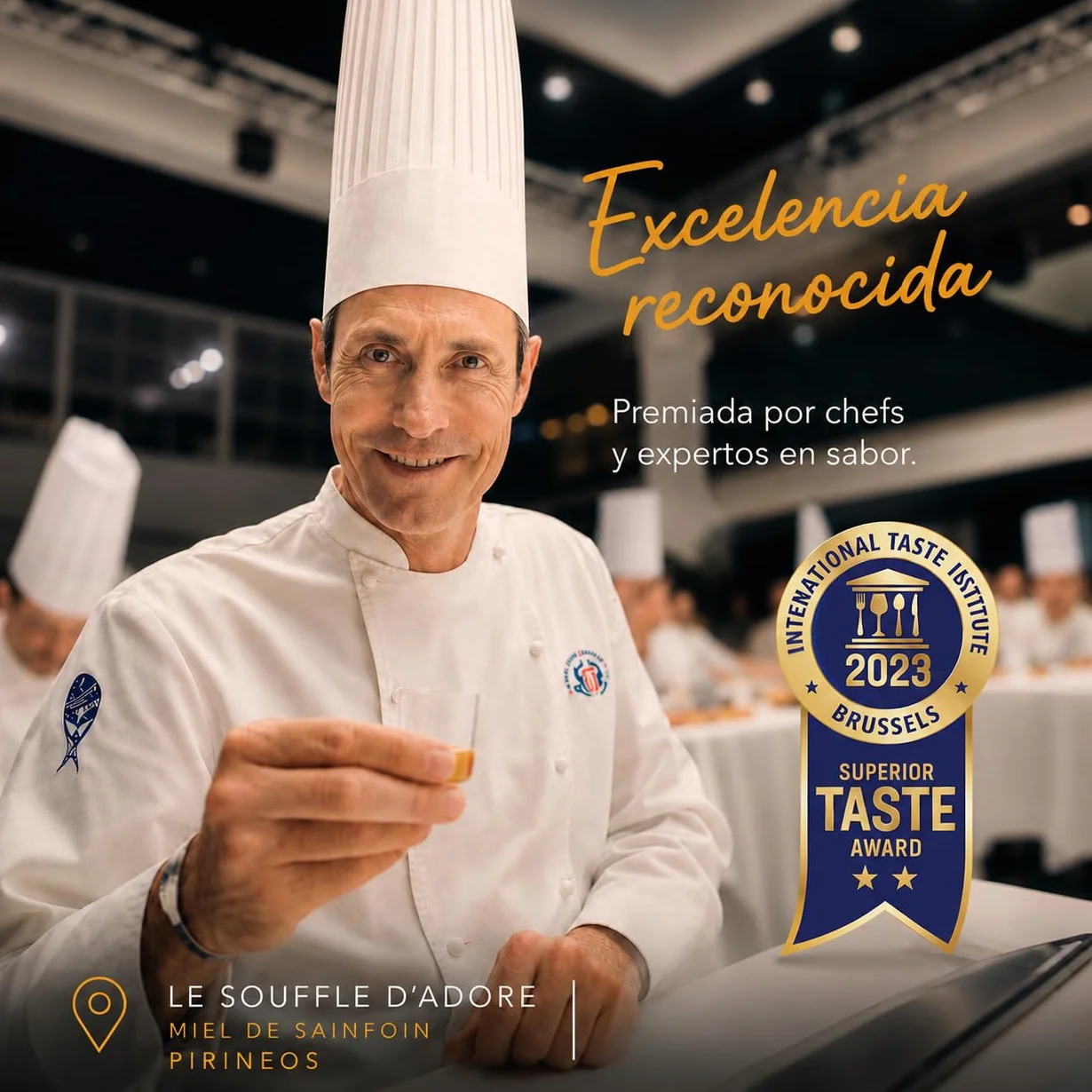 Le Souffle d'Adore Sélection - Miel d'Esparcette (Sainfoin) 500g - Miel Blanc Crémeux Naturel - Pur, Sans Sucre Ajouté, Sans Additifs