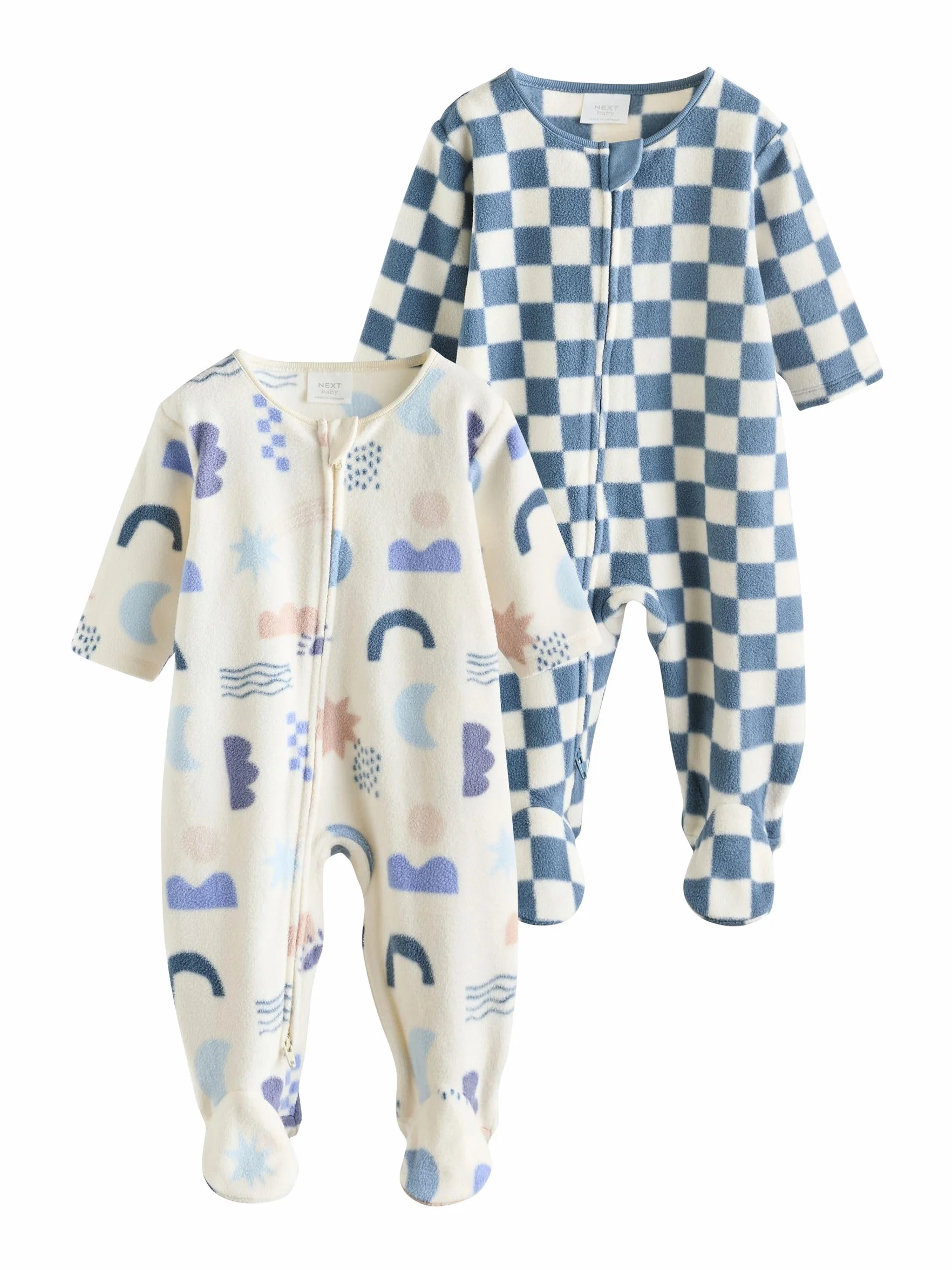 NEXT Bébé garçon Dors-Bien Micro-Polaire zippée Double-Sens Lot de 2