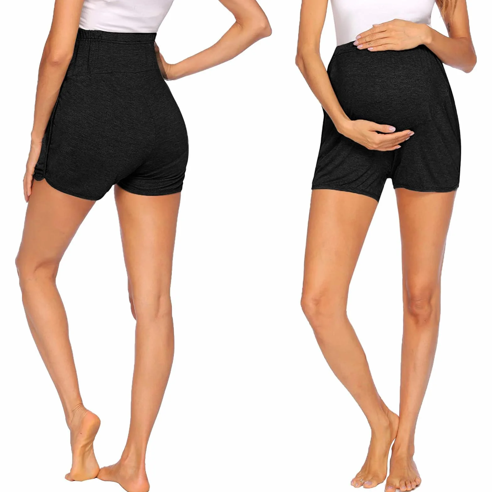 Shorts de maternité pour Femmes avec Ventre de Grossesse Risipu