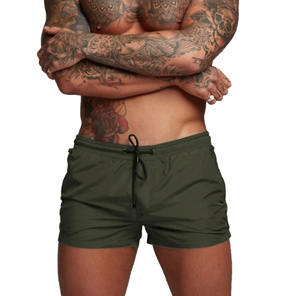 Short de Bain Homme Séchage Rapide Maillot de Bain avec Doublure en Maille et Poches Zippées
