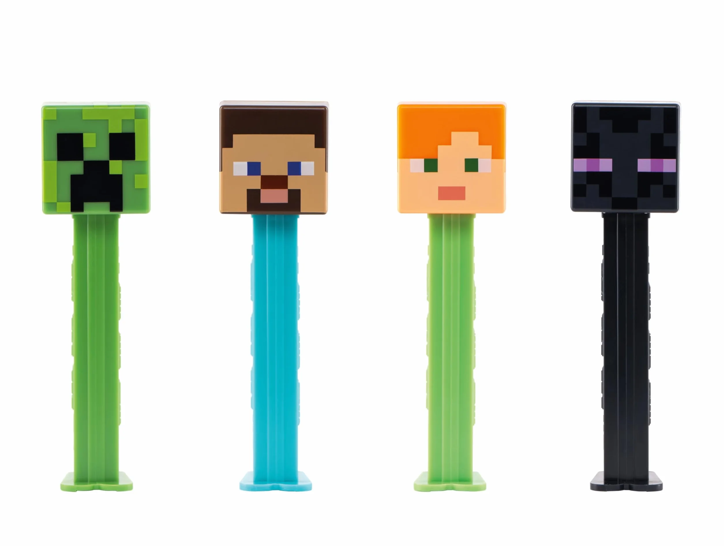 PEZ - PEZ Boîte Présentoir de 12 Blisters (1 distributeur + 1 recharge de bonbons) MineCraft