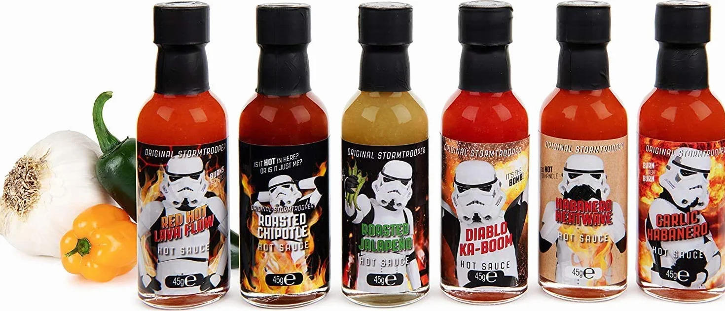Thoughtfully - Original Stormtrooper Coffret Cadeau Sauces Piquantes - Hot Sauce Set Avec 6 Sauces Chili