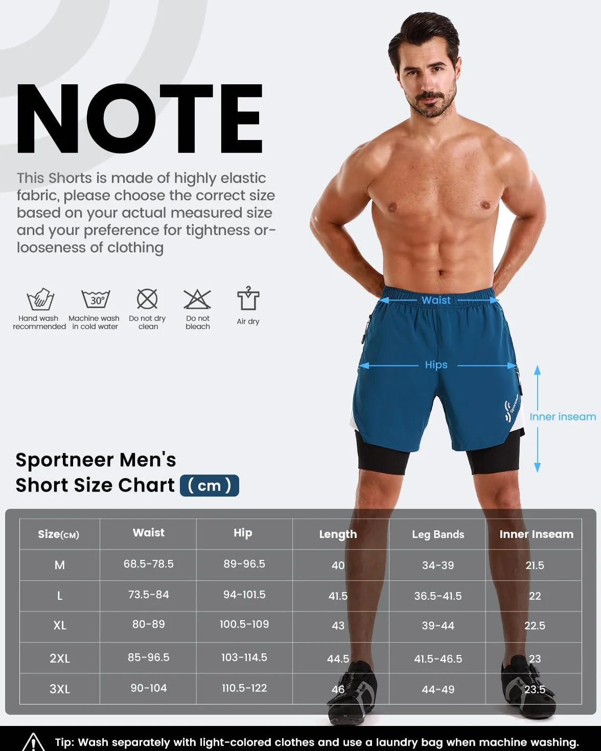 Sportneer Pantalon de cyclisme homme rembourrage 3D Taille M 3XL
