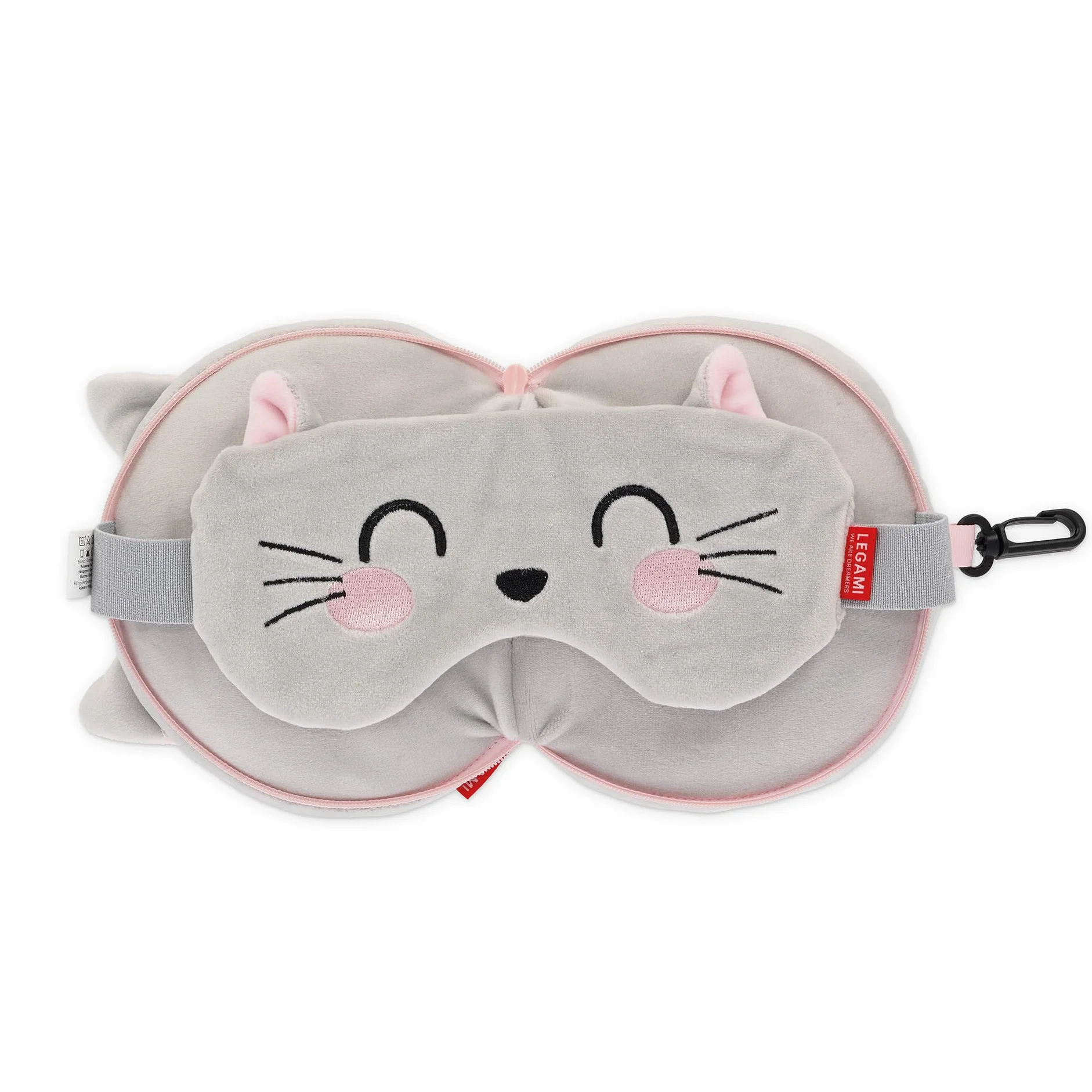 Legami Oreiller de voyage avec masque de nuit Kitty 16 x 16 cm