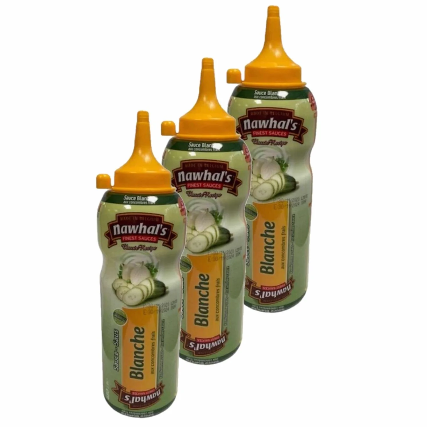Lot 3x Sauce blanche aux concombres - Bouteille 500ml