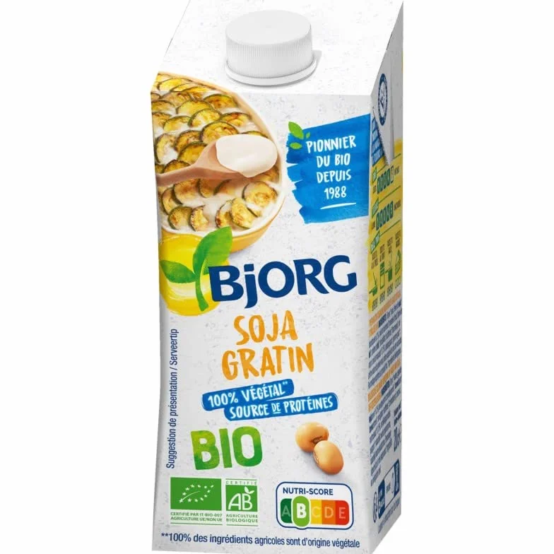 SOJA GRATIN BIO 20CL, BJORG, LOT DE 5