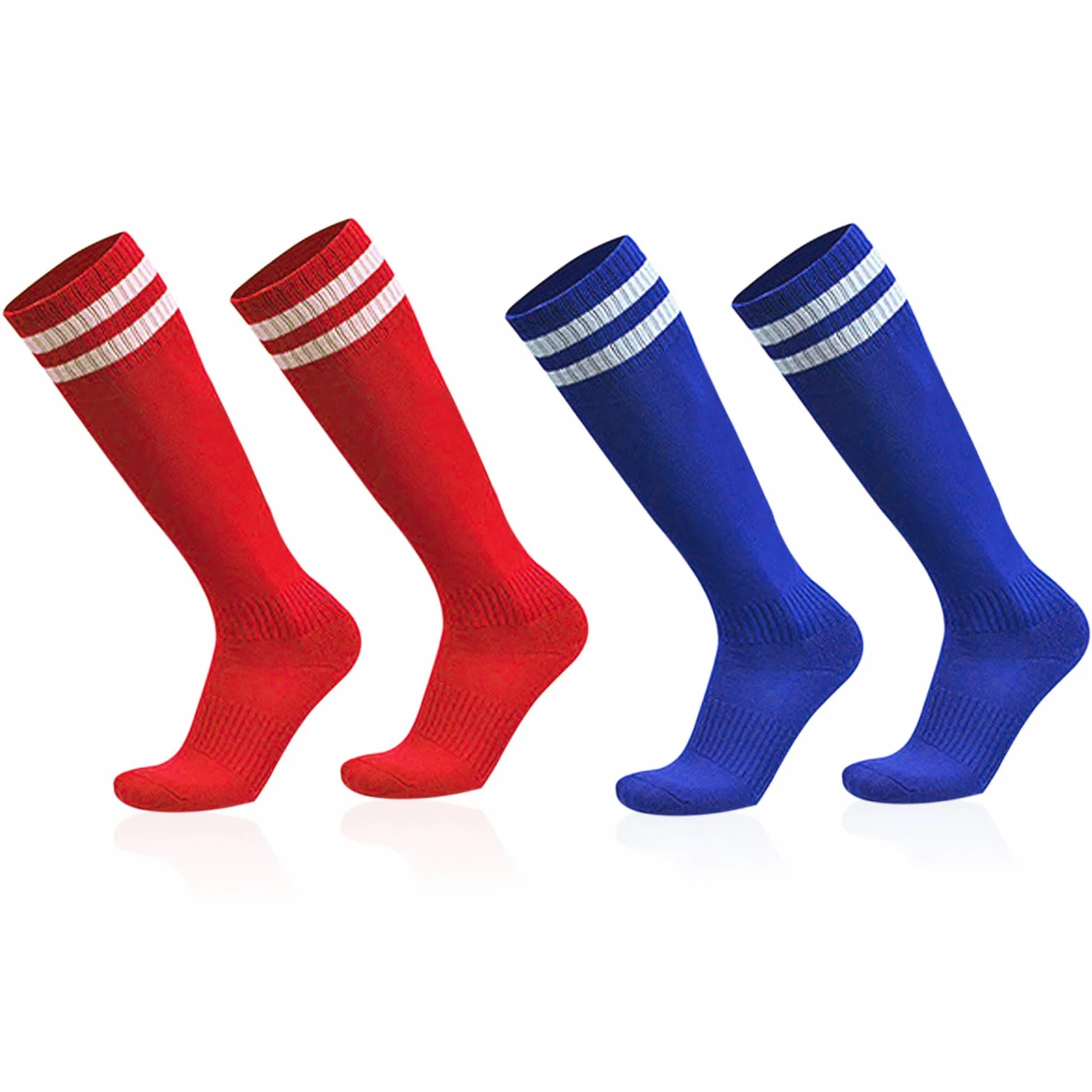 Chaussettes Hautes de Rugby Basket Enfant 2 Paires pour Garçon Fille 5-12 Ans