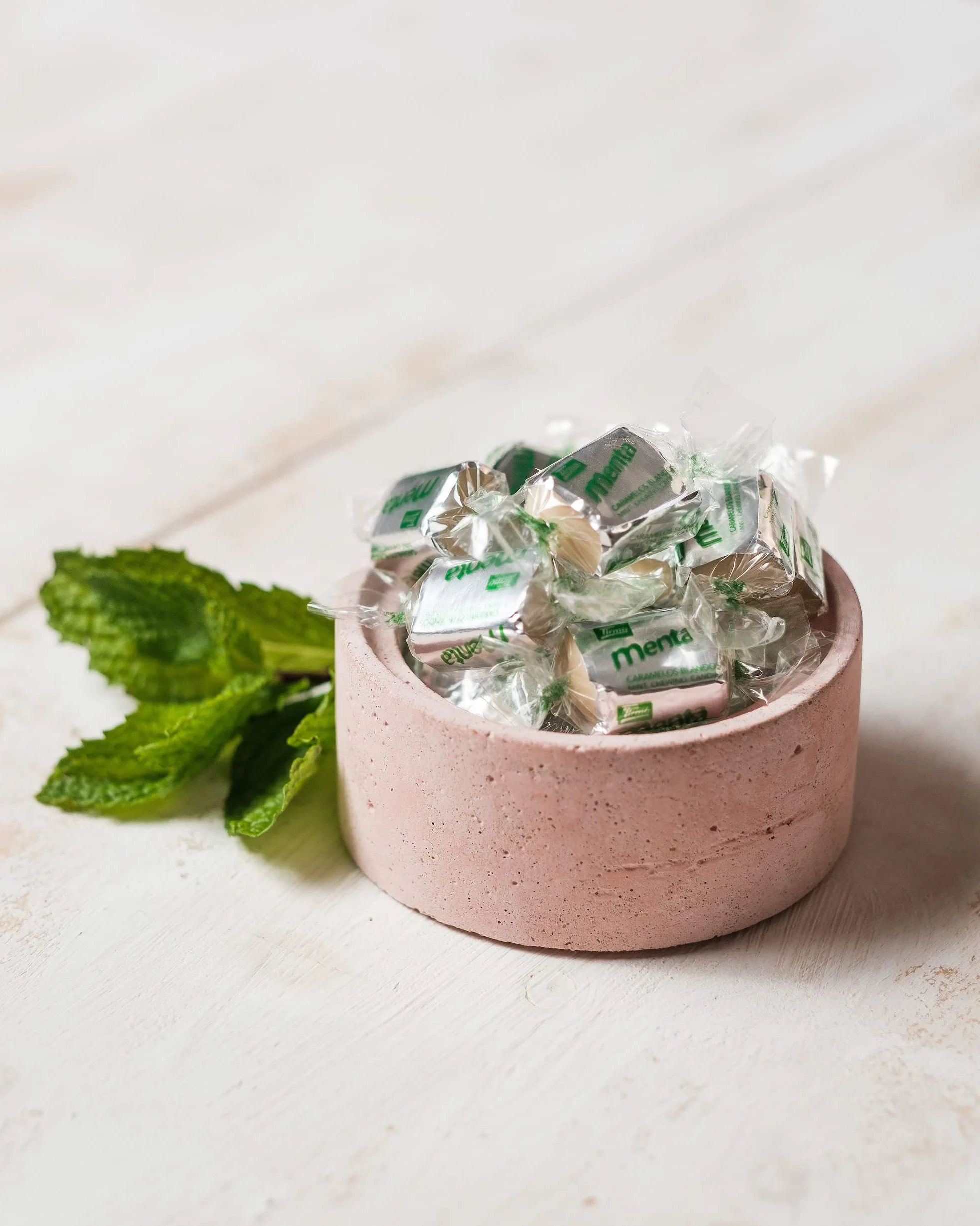 Tirma Bonbons à la menthe 125g | Bonbons mous sans gluten végétaliens | Confiserie des Canaries