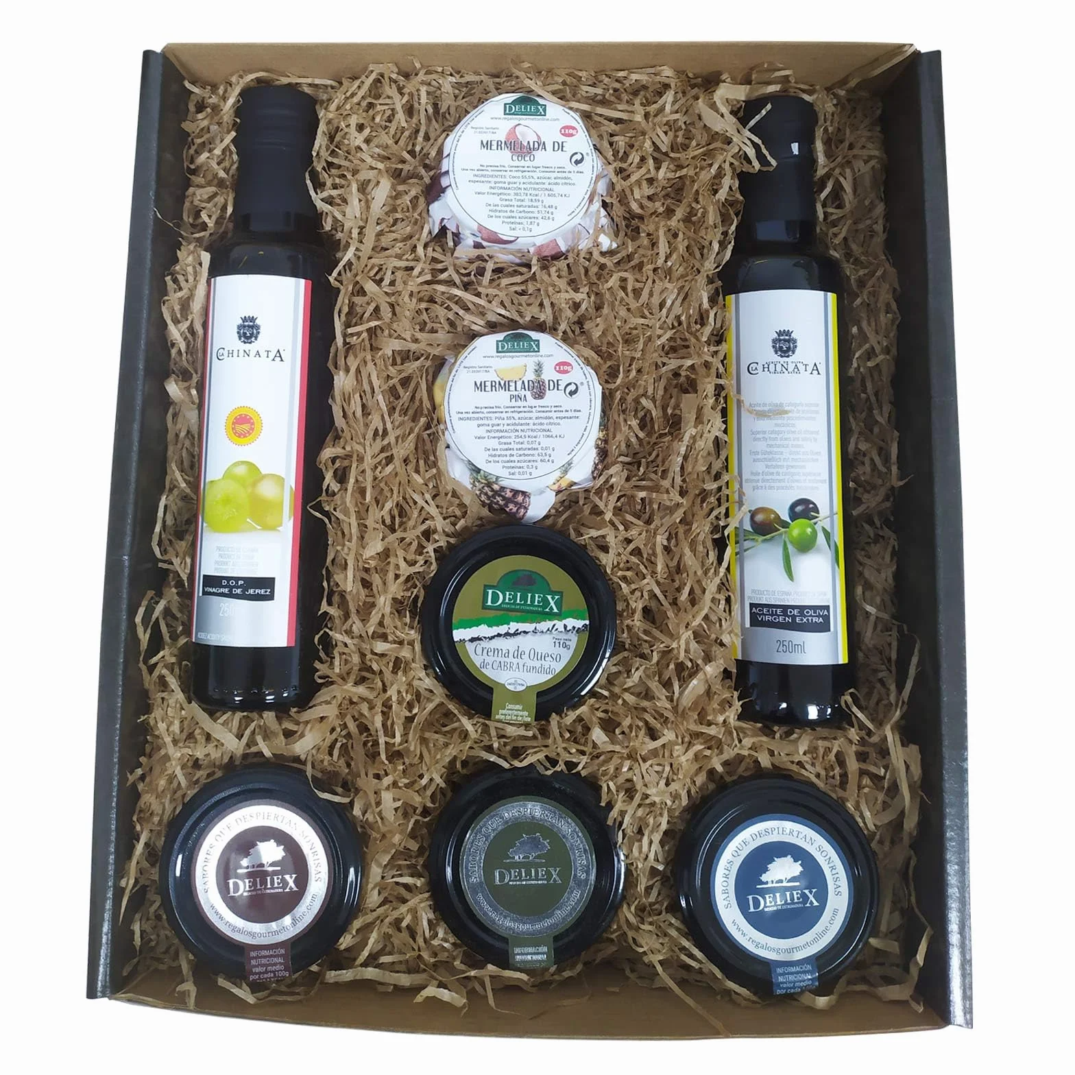 "Coffret Gourmet Premium Deliex pour Cadeau - Variété de Saveurs avec Confitures Artisanales et Pâtés, Idéal pour Hommes et Femmes, Cadeau de Remerciement, Panier Sans Alcool, Saveur Fraise et Plus"