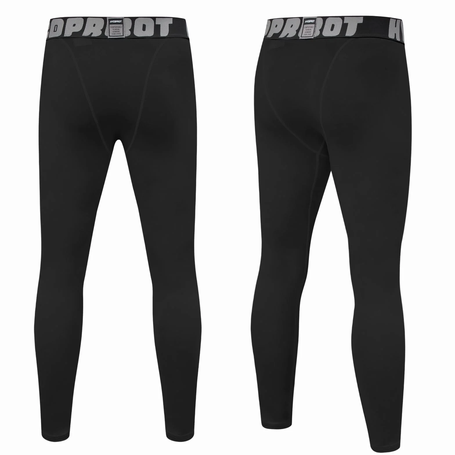 HYCOPROT Pantalon de Compression Garçons Collants Leggings Enfants Respirant Sportif Séchage Rapide Base Layer Sport Football Basket-Ball