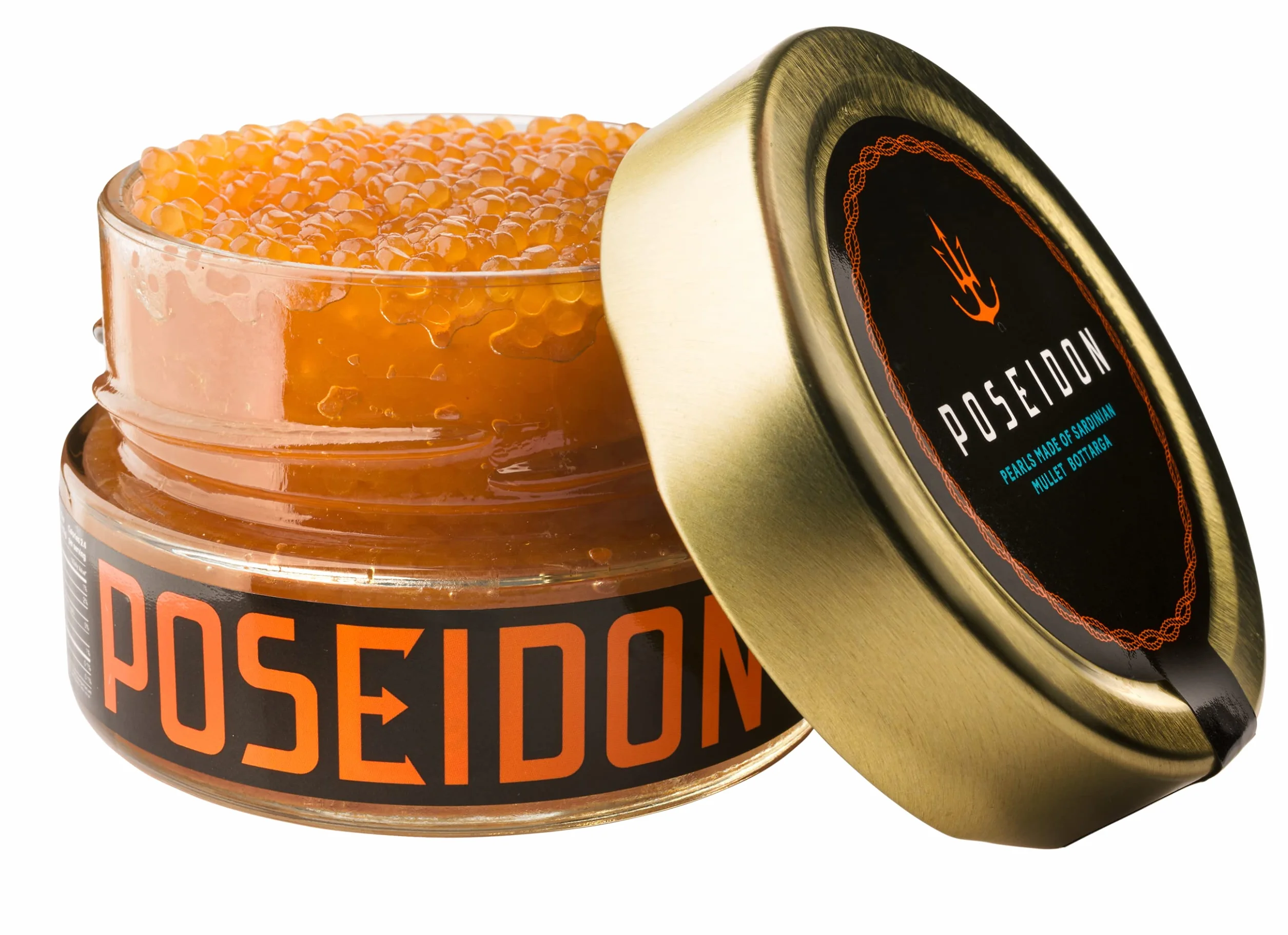 Poseidon - Perles de caviar de poutargue [100 g] à base de poutargue de luxe de Sardaigne [Italie] [alternative au caviar premium] casher