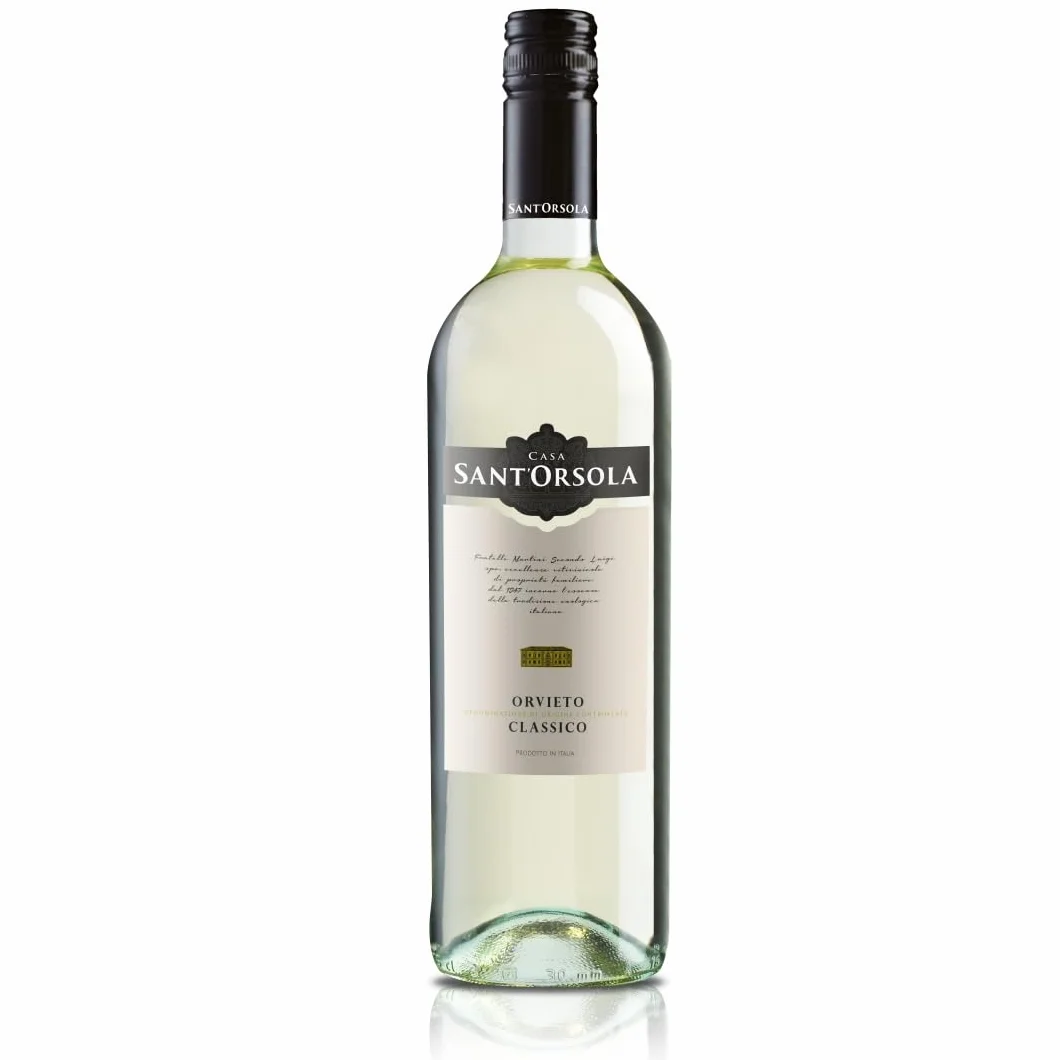 Sant'orsola - Orvieto Doc Classico, Issu Des Cépages Toscans Trebbiano Et Grechetto, Goût Sec Avec Une Légère Amertume En Fin De Bouche, 6 Bouteilles De 750 Ml