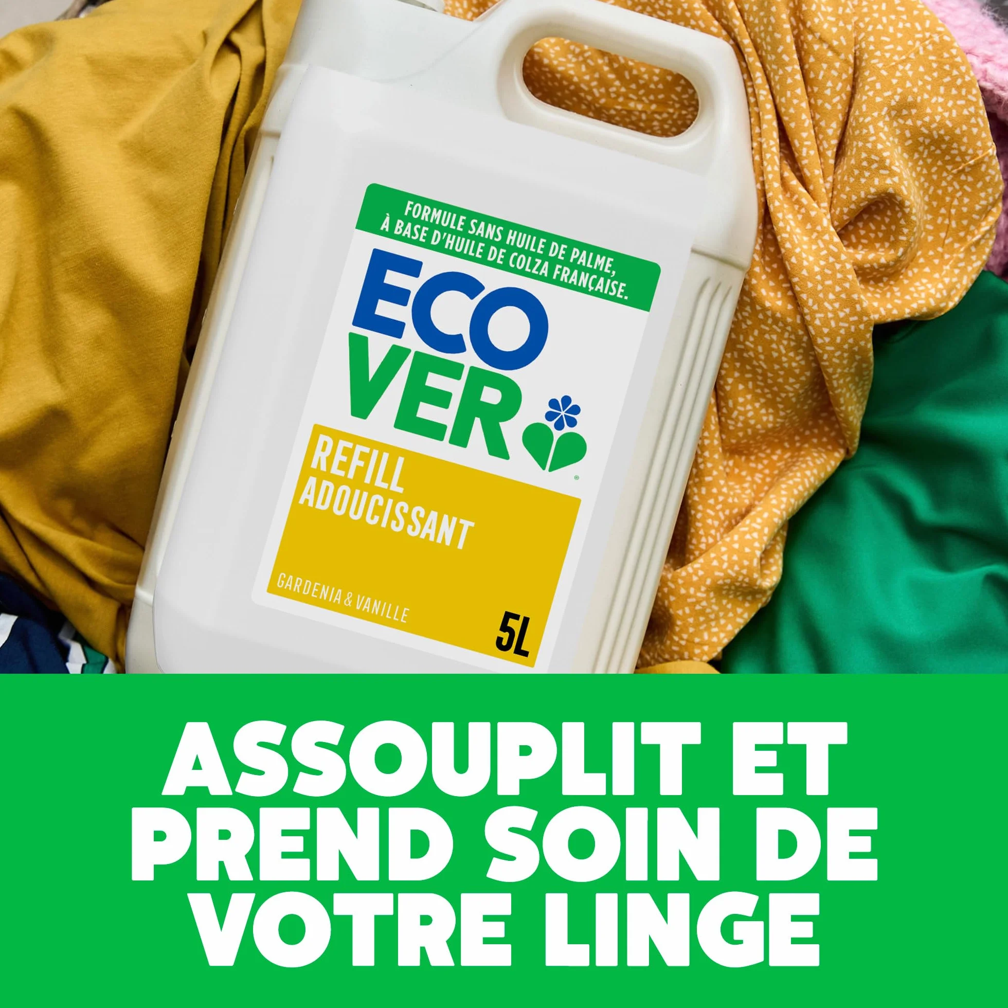 Ecover Adoucissant Gardenia & Vanille Recharge 5L