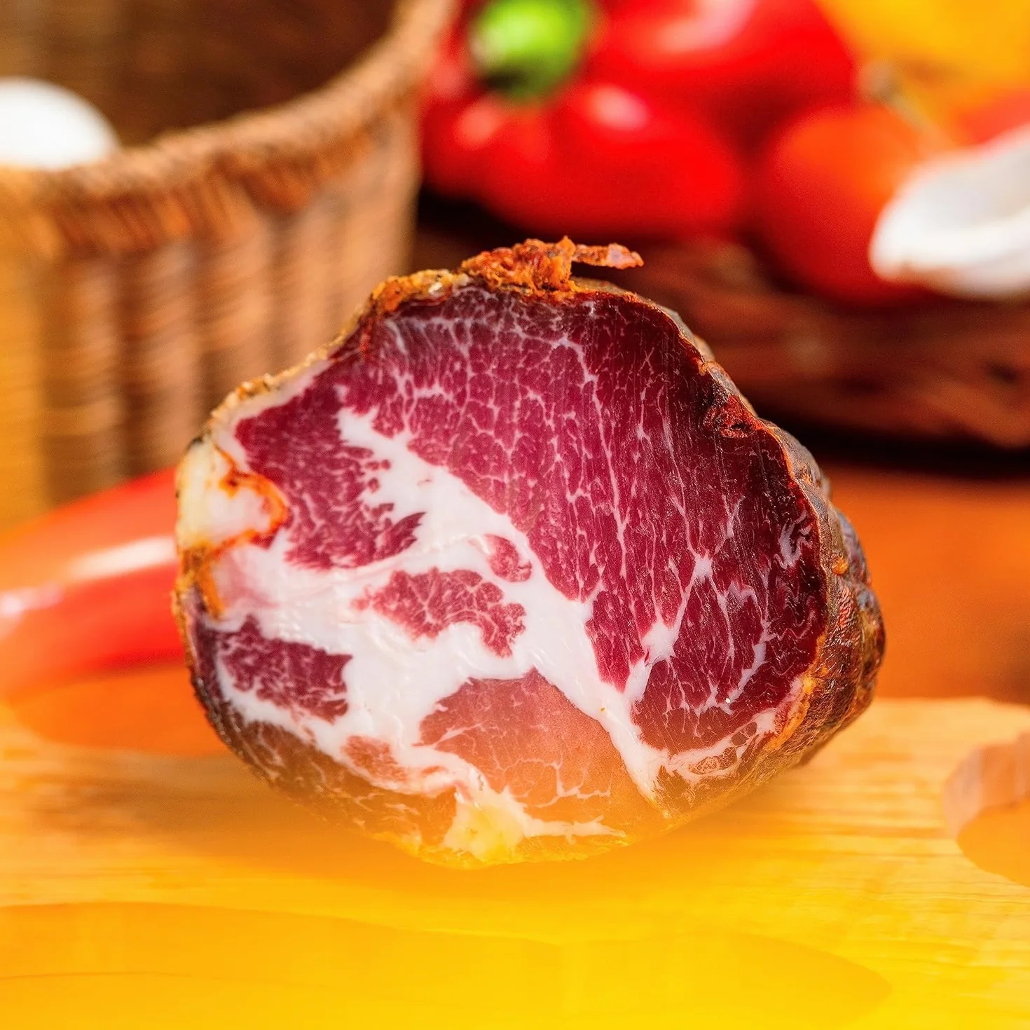 Coppa Calabraise de 500g - Charcuteries Artisanales De Calabre, Idéale Pour Sandwich, Entrées, Apéritifs - À TRANCHER - Sous Vide
