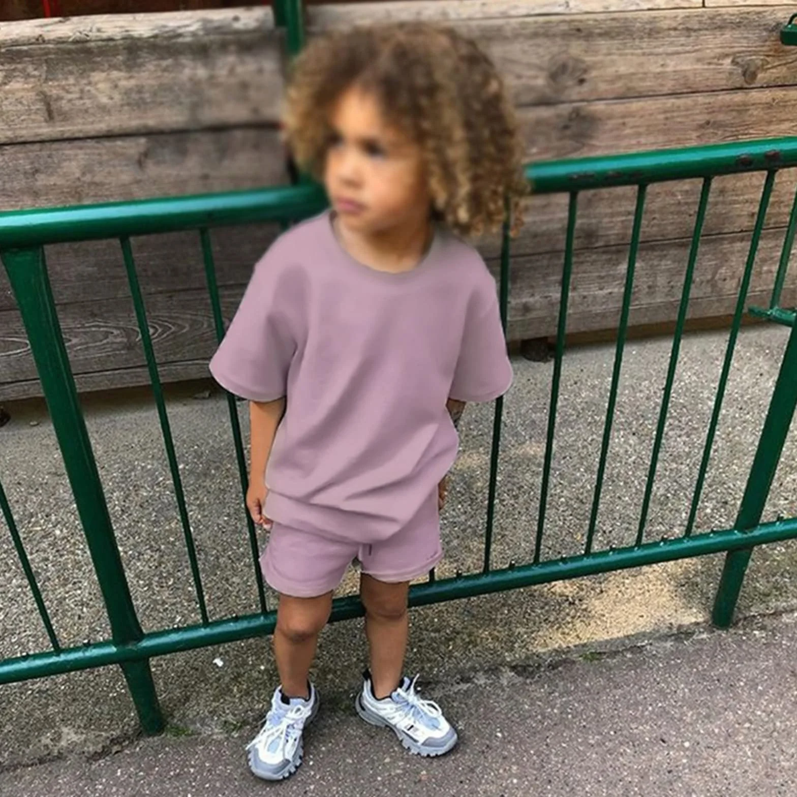 Ensemble Enfant 2 Pièces Short Tee Shirt D'été Solides Manches Courtes Lot De 2 Survêtements Confortable Respirant Jogging Sport Plage