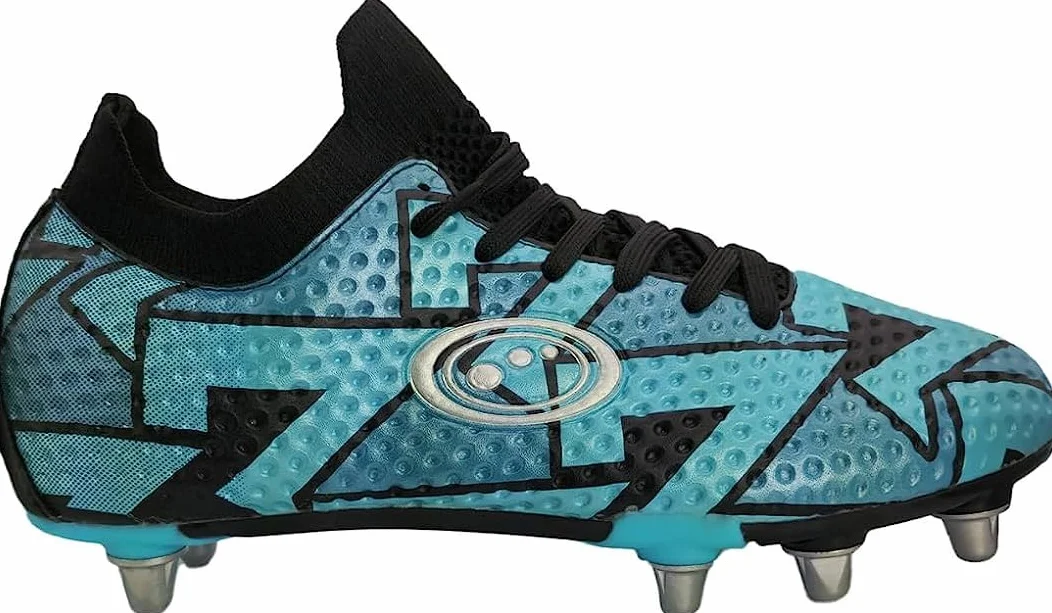 Optimum Aztec Fly Knit Chaussures de rugby Bleu