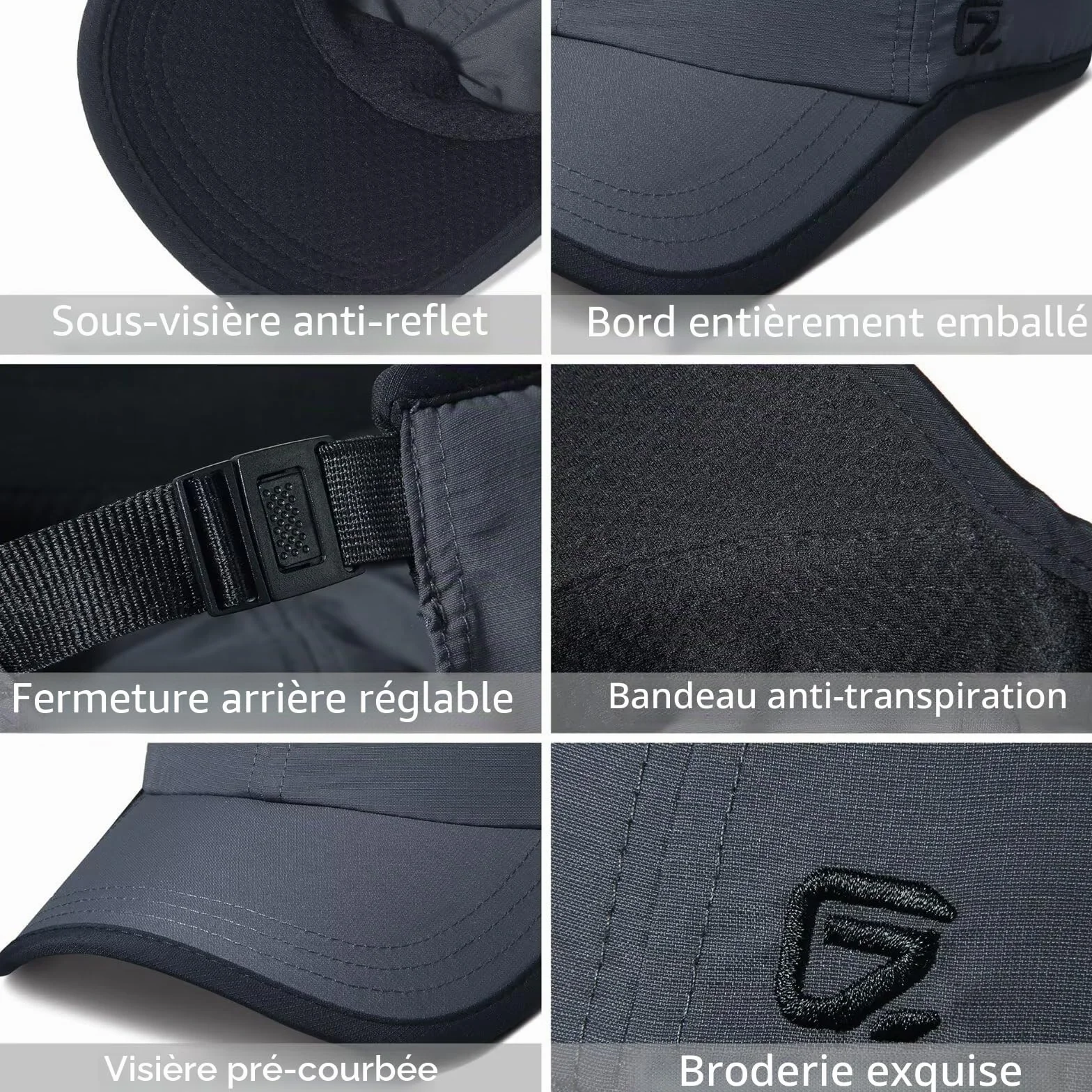 Casquettes Non structurées UPF 50+ Légères et Respirantes pour Hommes et Femmes