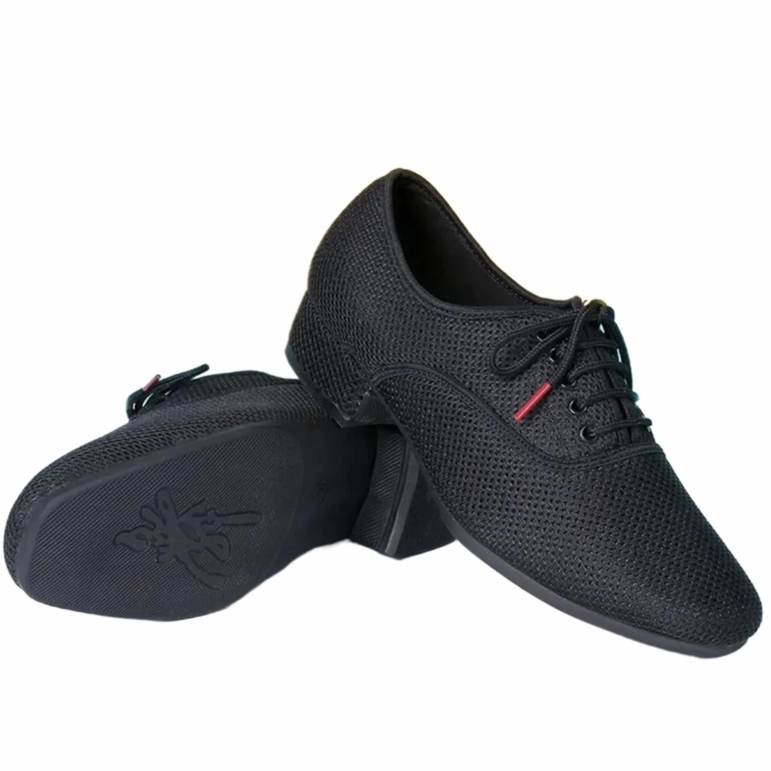 Chaussures de danse latine homme Salsa Jazz Tango maille noire semelle souple