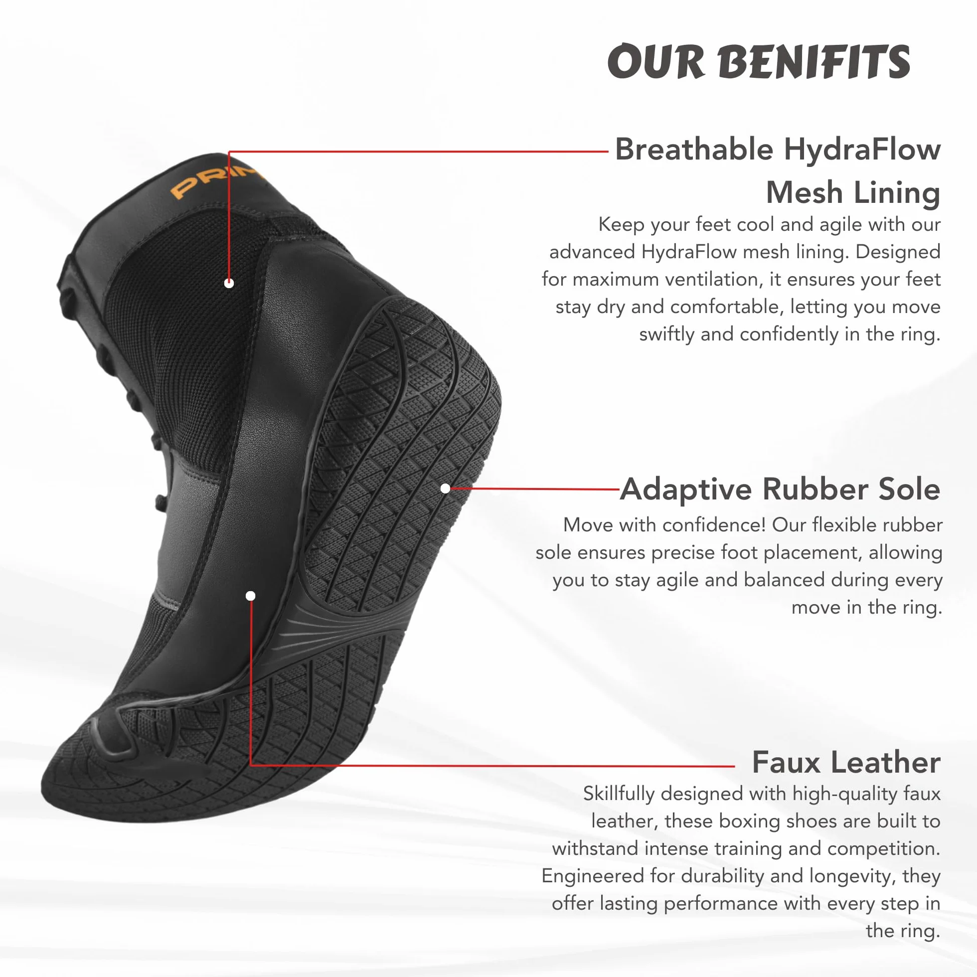 PSS Baskets Chaussures Sports Boxe Muay Thai Kickboxing Taekwondo Lacets Longs Semelle Antidérapante Noir