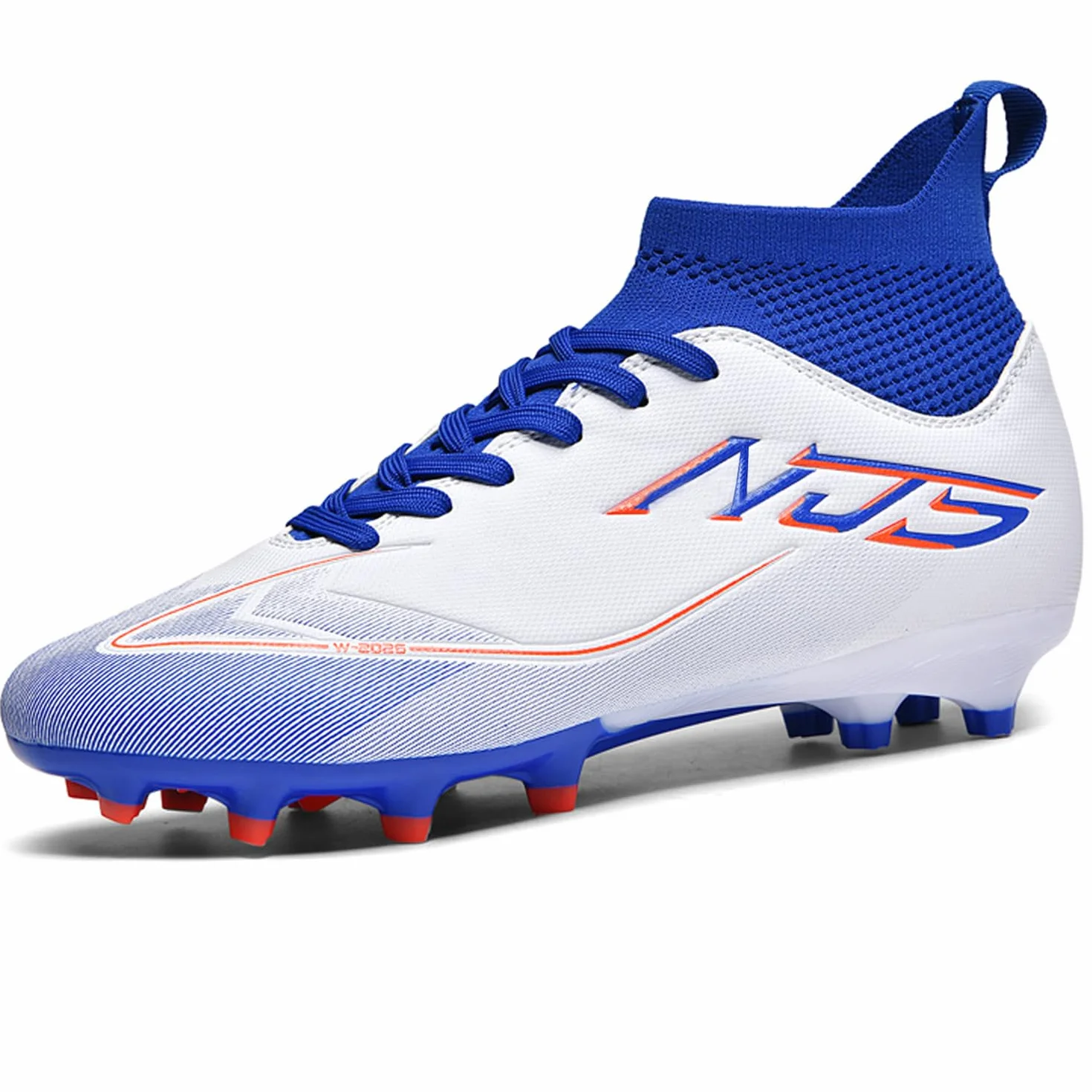 Chaussures de Football Homme High Top Crampons Antidérapant Chaussures de Foot Adultes Entrainement