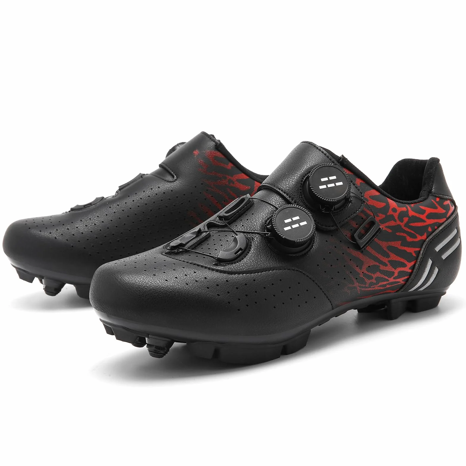 Chaussures de Cyclisme VTT pour Homme, Respirantes Compatibles avec 2-Bolt Cleats