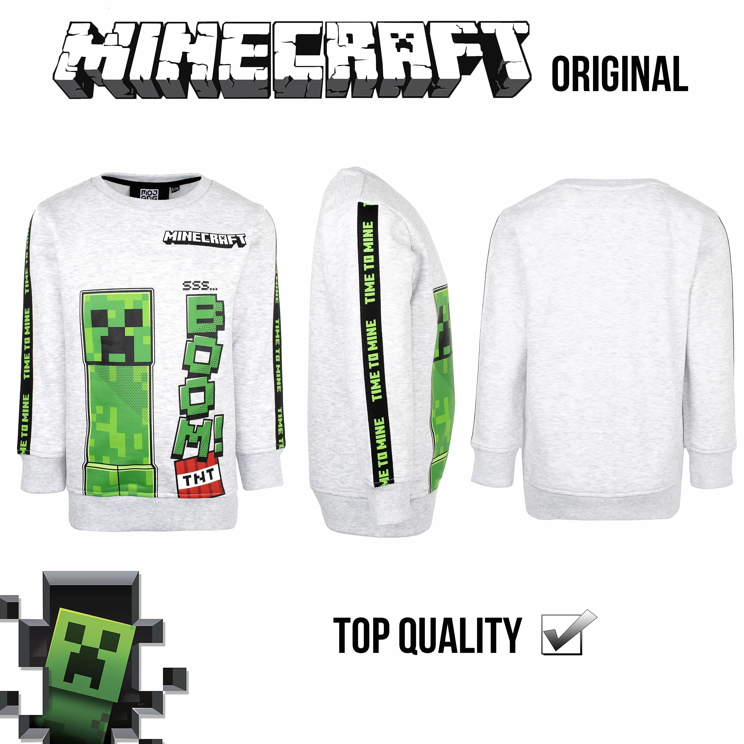 Minecraft Sweat-shirt Cadeau Garçons Jeu Anniversaire T-shirt 5-12 Ans