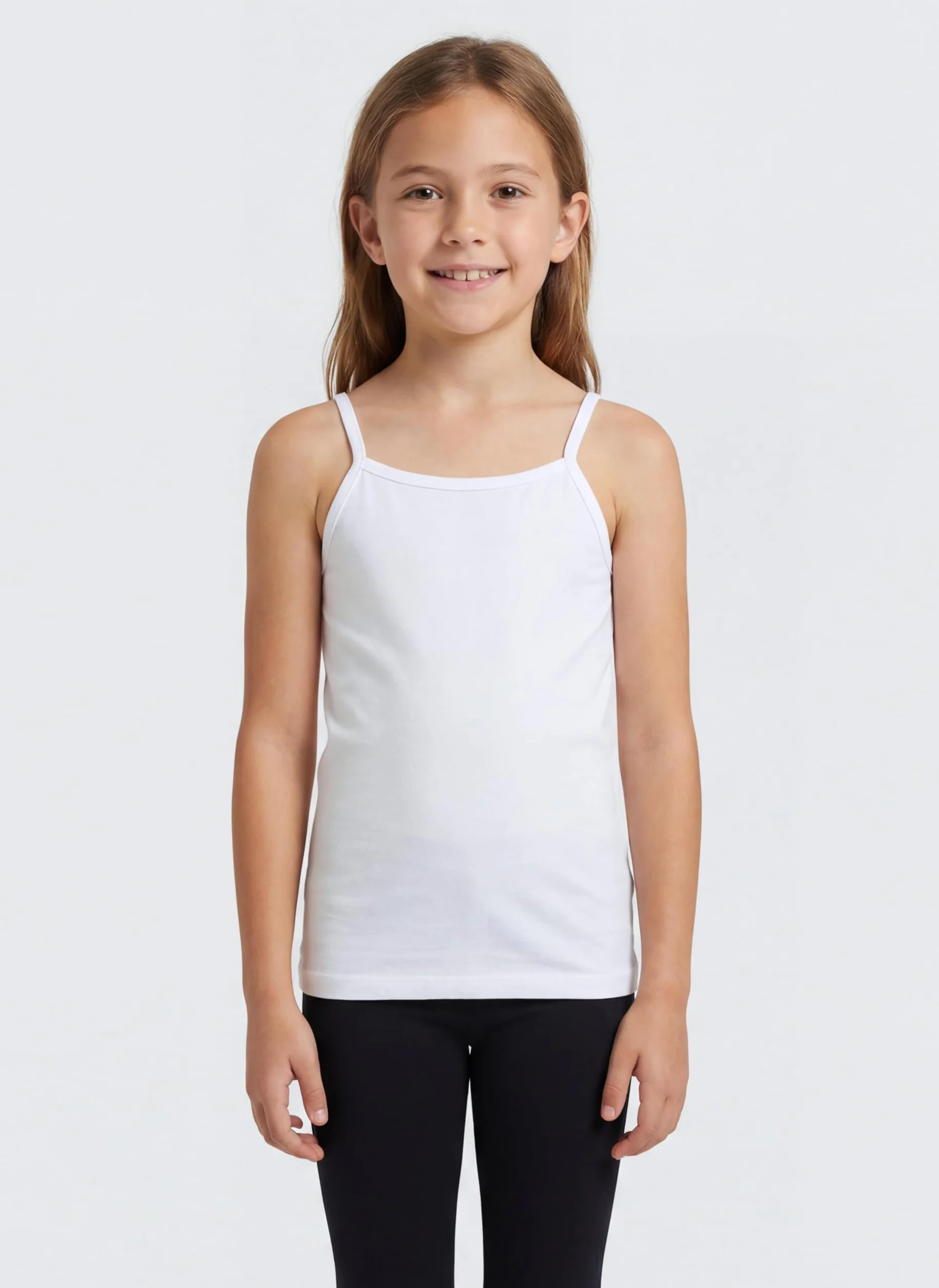 TupTam Lot de 5 Maillots de Corps Fille Débardeur Fines Bretelles Coton Respirant