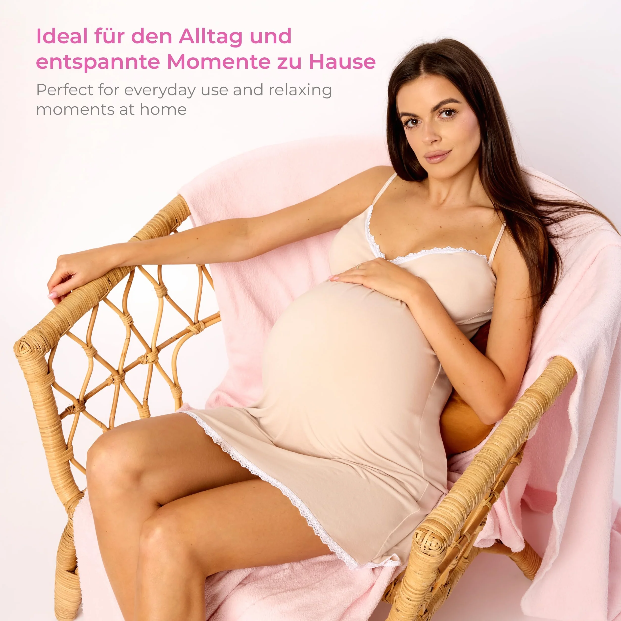 Robe de Grossesse en Viscose élastique Respirant Doux Merry Style