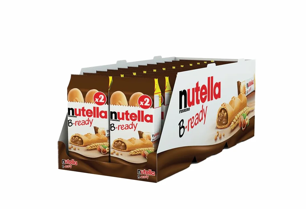 Nutella B-ready – Biscuits Fourrés à la Pâte à Tartiner Nutella® – Gaufrette pour le Goûter – 24 x 2 barres