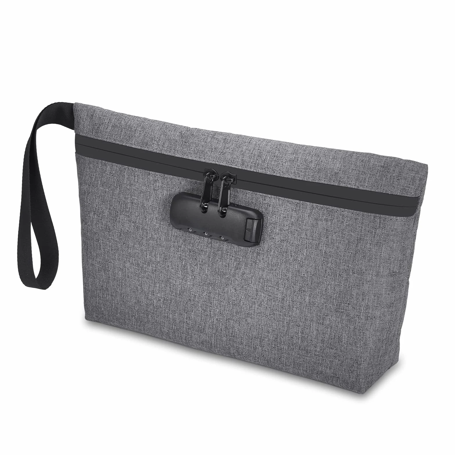 Brifit Sac à Documents avec Serrure à Combinaison 32x20 cm Etanche Sécurité Pochette Voyage Passeport