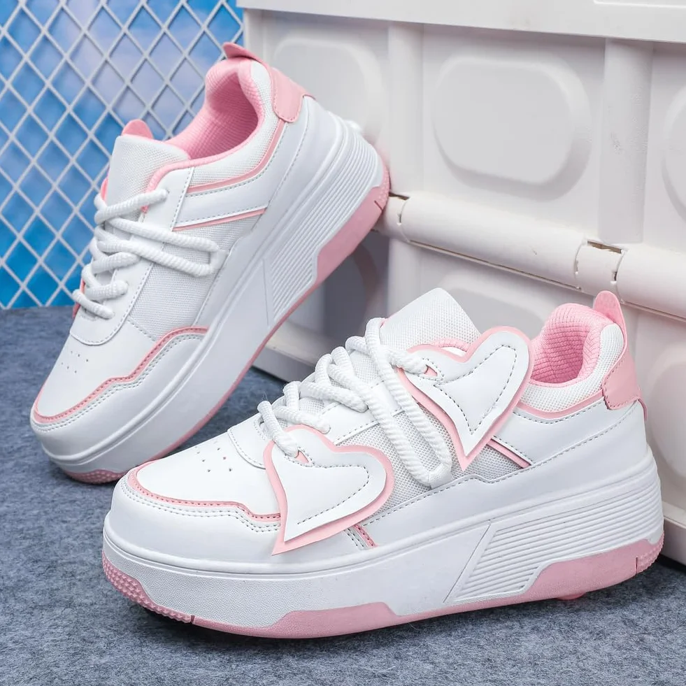 Chaussures à Roulette 2 en 1 Patins Rétractables Enfant avec Frein Avant Réglables