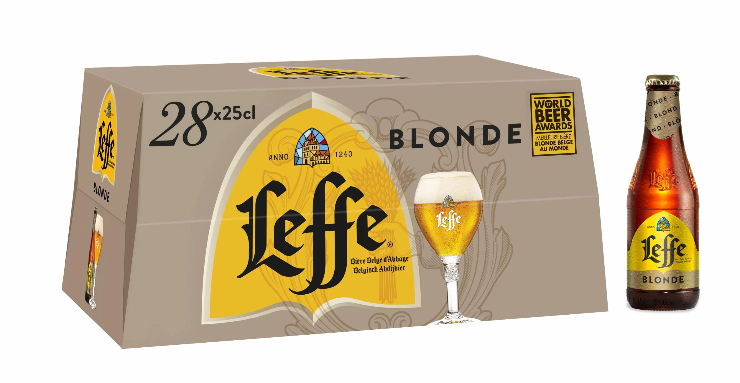 Leffe Blonde Bière Pack 28 Bouteilles 25cl