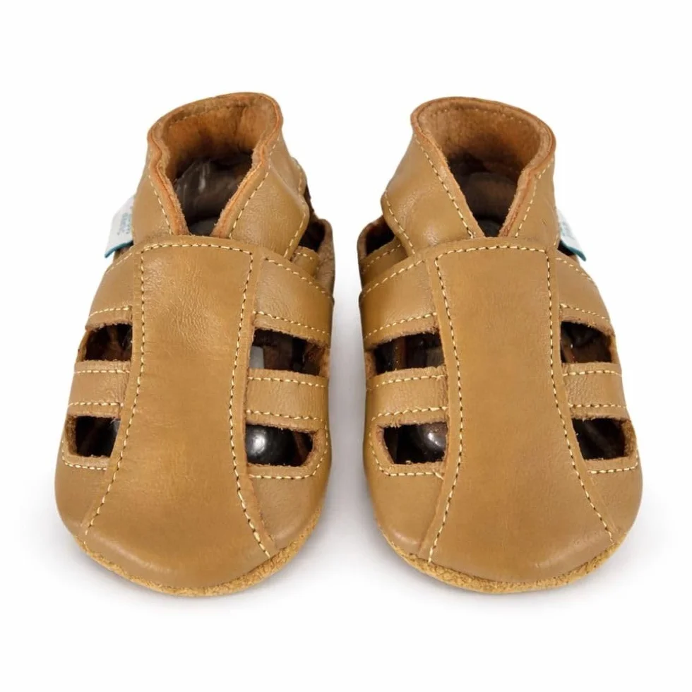 Dotty Fish Sandales Bébé Enfant Cuir Semelle Souple Antidérapante Chaussures Premiers Pas Pieds Nus