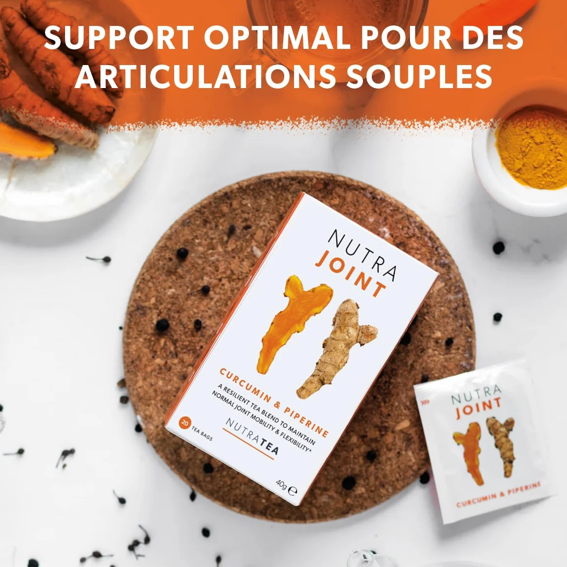 NutraJoint - Thé des soins articulaires | Thé de l'arthrite - Soulagement des articulations douloureuses - 60 Sachets de thé enveloppés - par NutraTea - Tisane - (3 paquets)