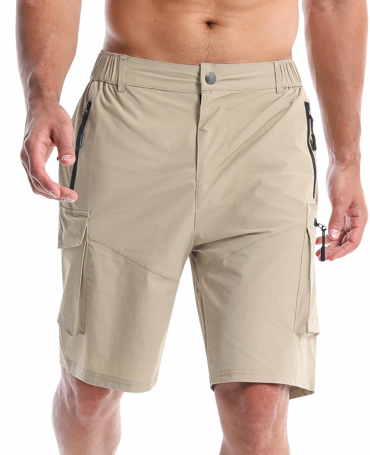 Bermuda Shorts Homme Cargo Travail Poche Zippée Randonnée Sport