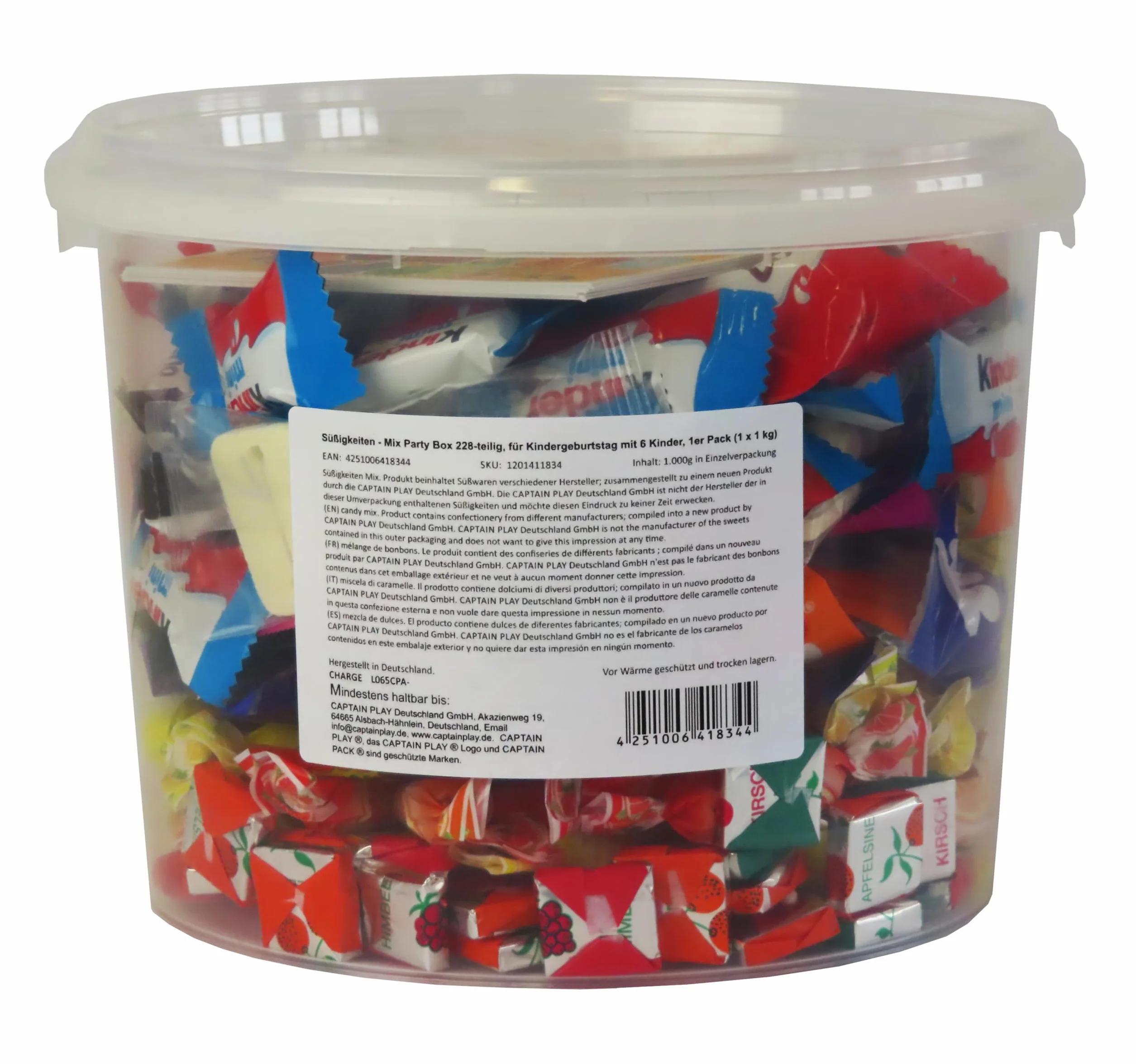 Boîte Spéciale avec Confiserie et Chocolat, Édition Fête d'Anniversaire, 1100g (avec 228 pièces)