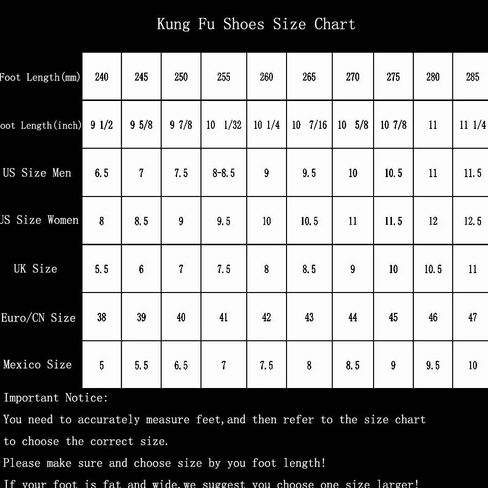 Chaussures Kung Fu Tai Chi Semelle Caoutchouc Toile Unisexe