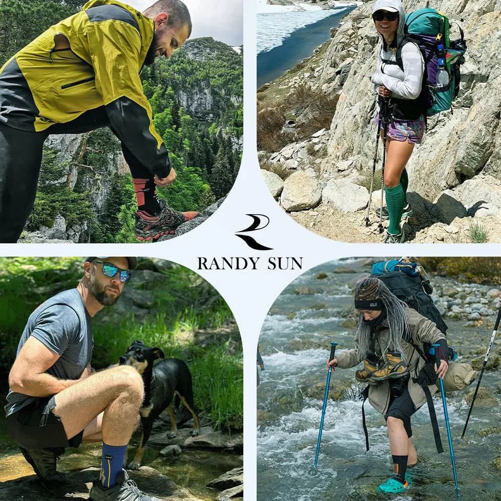 RANDY SUN Chaussettes Imperméables pour Femmes Hommes Respirant Résistant au Froid Sports Plein Air 1 Paire