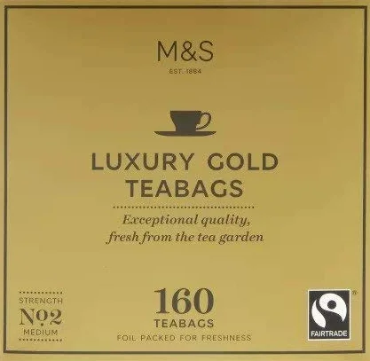 M & S Marks and Spencer 160 Luxury Gold Tea Bags