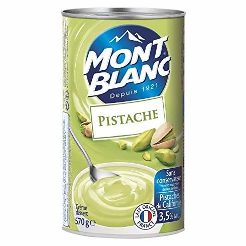 MONT BLANC - Crème Dessert À La Pistache 570G - Quatre Articles