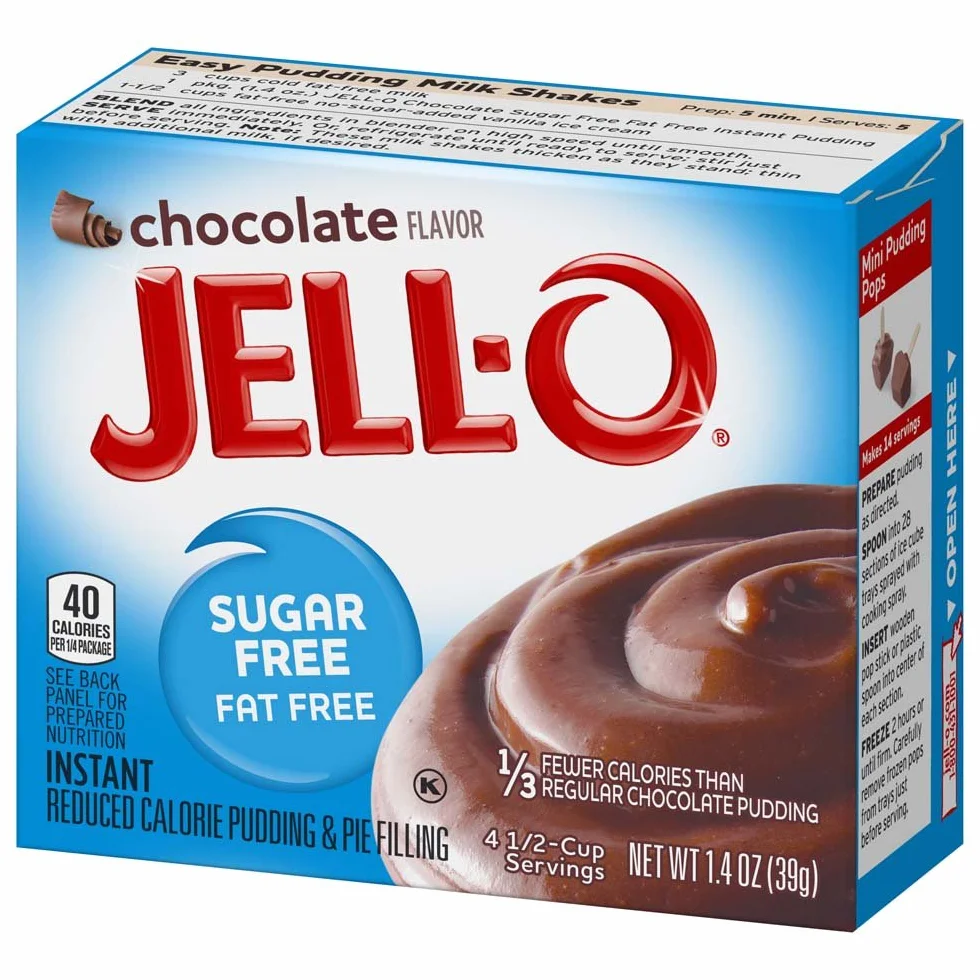 Jell-O Sugar-Free Instant Pudding and Pie Filling, Chocolate, 1.4-Ounce Boxes (Pack of 6) by JELL-O