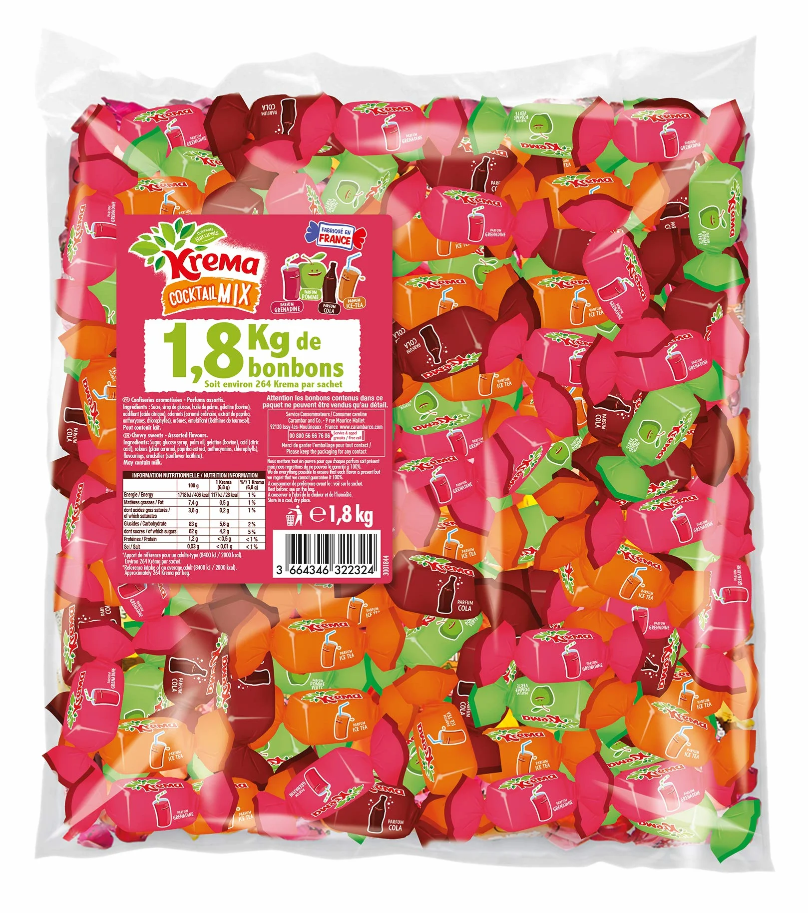 Krema Cocktail Mix Bonbons en Vrac 1,8 kg